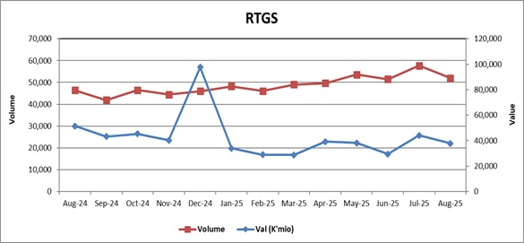 Values & Volumes by Real Time Gross Settlement (RTGS) Payments