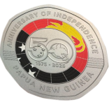 PGK 50toea 50 years commemorative coin