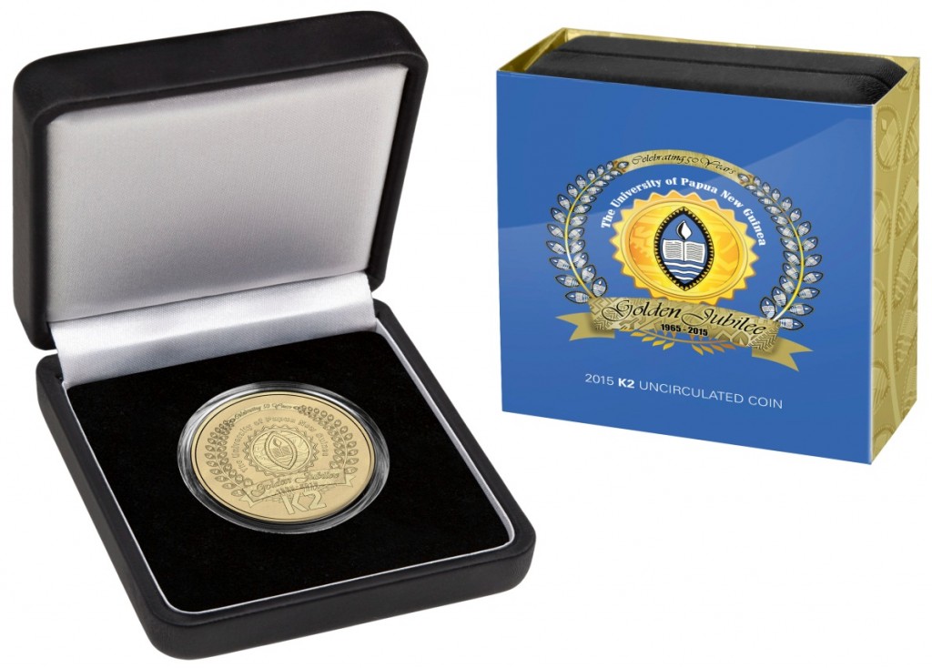 2015 K2 upng golden jubillee coin