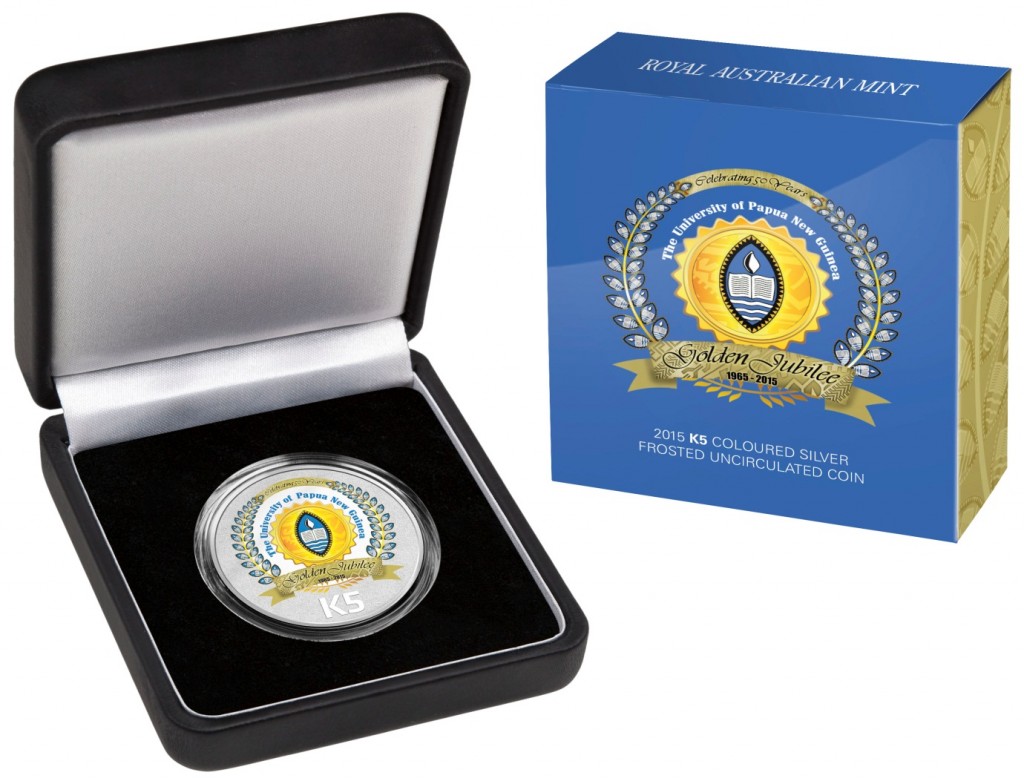 2015 K5 upng golden jubillee coin